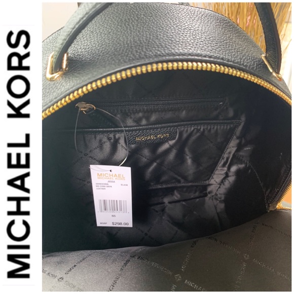 NWT authentic MK genuine pebble leather backpack - Picture 5 of 9